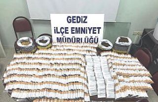 Gediz’de kaçak tütün ve sigara operasyonu