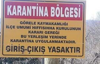 Görele ilçesinde bir köy karantinaya alındı