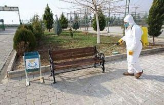 Haliliye kırsalında okullar dezenfekte ediliyor
