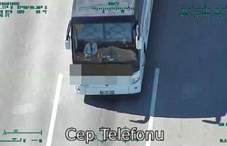 Helikopterle denetlenen sürücülere ceza yağdı