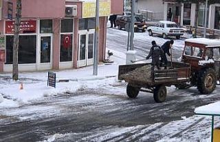 Hüyük’te kar seferberliği