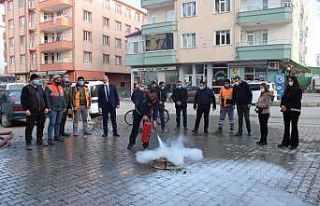 Iğdır Belediye personeline yangın eğitimi