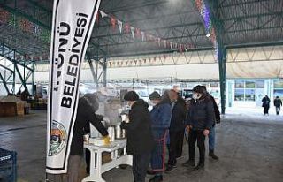 İnönü Belediyesi soğuk kış gününü sıcak...