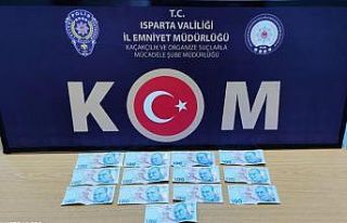 Isparta’da 13 adet sahte para ele geçirildi