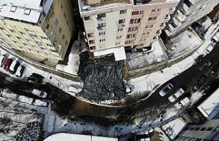 Kağıthane’de enkaz havadan görüntülendi