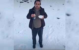 Kar pekmezi yemek için 1200 rakıma çıktı