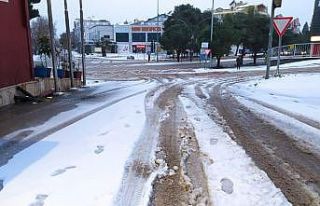 Kar yağışı Kapıdağ’da etkili oldu