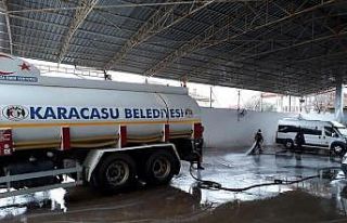 Karacasu Belediyesi Yaykın Mahallesi’ni dezenfekte...