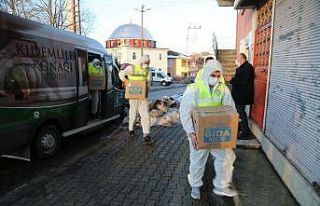 Karantinadaki mahallelere büyükşehir desteği