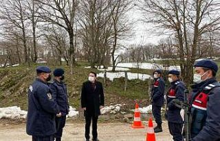 Kaymakam Göktaş karantina tedbirlerini yerinde inceledi