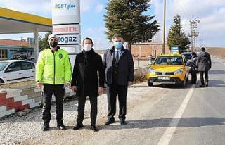 Kaymakam Görmüş uygulama noktasını denetledi