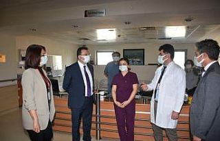 Kaymakam Şahin, hastanedeki çalışmaları inceledi