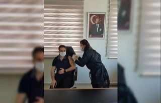 Kaymakam Taşçı, korona virüs aşısı oldu