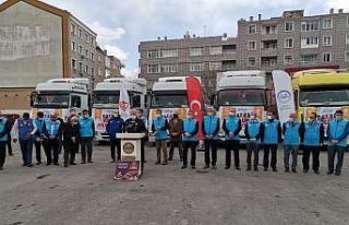 Kayseri’den Suriye’ye 6 tır yardım daha yola...