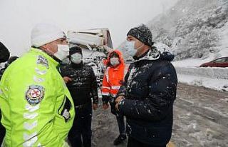 Kazanın kapattığı D-650 karayolu 2 saat sonra...