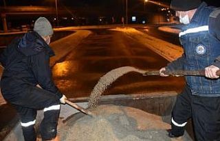 Kdz. Ereğli’de yollar tuzlanıyor