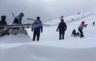 Keltepe Kayak Merkezi’ne Şubat ayında yağan kar...