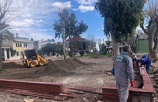 Kemer Belediyesinden yeşil alan çalışması