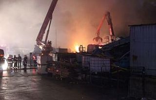 Kocaeli’de geri dönüşüm fabrikasındaki yangın...