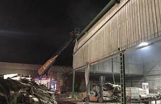 Kontrplak fabrikasında korkutan yangın