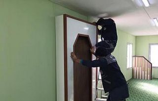 Körfez’de yeni mescidin iç tefrişatı tamamlandı