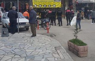 Korona virüs denetimine çıkan ekibe pidecilerden...