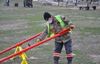Kütahya’da park ve bahçelere bakım