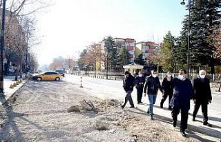 Malatya İstasyon Caddesinde yol genişletme çalışmaları...
