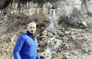 Manisa’da gizemli şelale