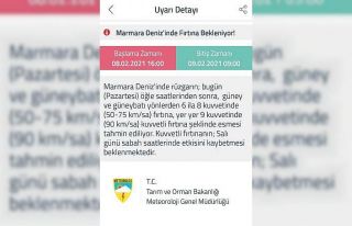 Marmara için fırtına ikazı