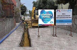 MESKİ’nin içmesuyu hattı çalışmaları sürüyor