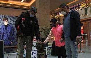 Narkotik köpeği "Oscar" ilgi odağı oldu