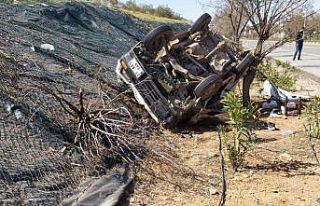 Önündeki araç ani fren yapınca savrulan araç...
