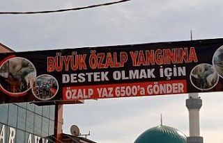 Özalp ilçesinde iş yerleri yanan esnaf için kampanya