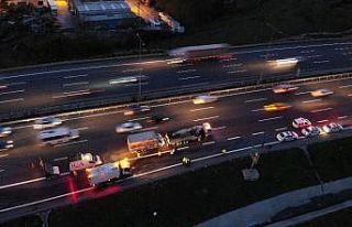 (Özel) Kuzey Marmara Otoyolu’nda korkutan kaza:...