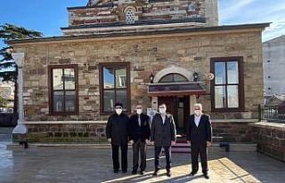 Restorasyonu tamamlanan tarihi Alacamustafapaşa Camii...