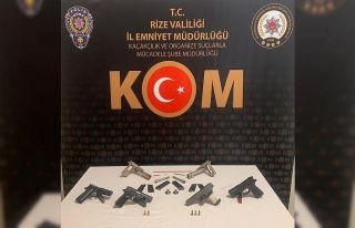 Rize’de silah kaçakçısı 4 kişi gözaltına...