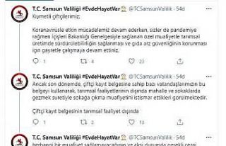 Samsun Valiliği: "Çiftçi kayıt belgesine...