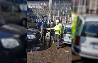 Sanayi esnafına maske dağıtıldı