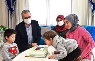 Şehidin oğluna doğum günü sürprizi