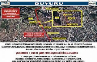Şehir Hastanesi Tramvay Hattı için yol kapatılacak