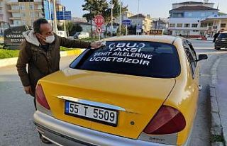 Şehit ailelerine ücretsiz taksi