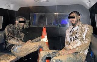 Sınırdan uyuşturucu geçirmeye çalışan 2 kişi...