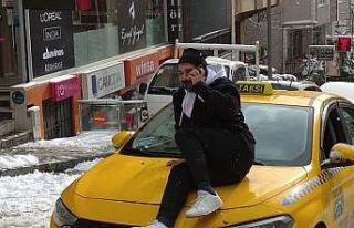 Şişli’de ilginç kar manzaraları