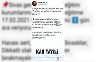 Sivas’ta eğitime kar engeli