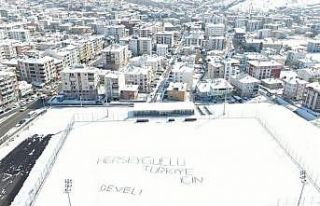 Stada ’Her şey güçlü Türkiye için’ yazdılar