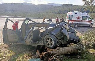 Takla atan araçta 3 kişi yaralandı