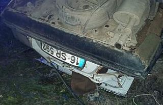 Takla atan araçtan itfaiye çıkardı