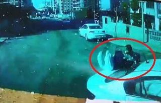Tekirdağ’da korku dolu kaza kamerada: Yoldan geçen...
