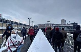 Toplu taşımada kar yoğunluğu